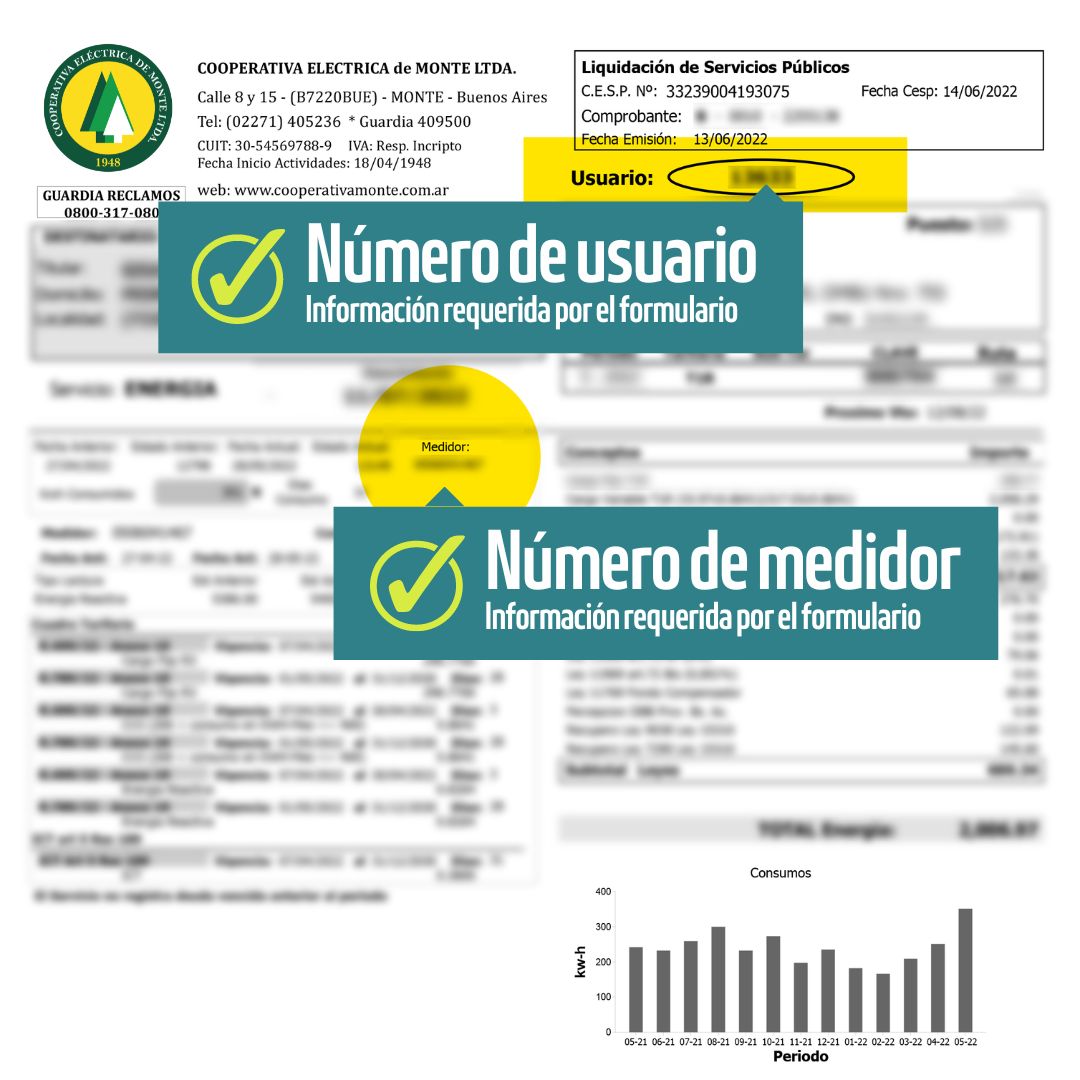 Datos de la CEM que solicita el formulario