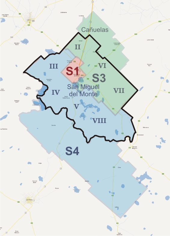 Mapa de la zona rural